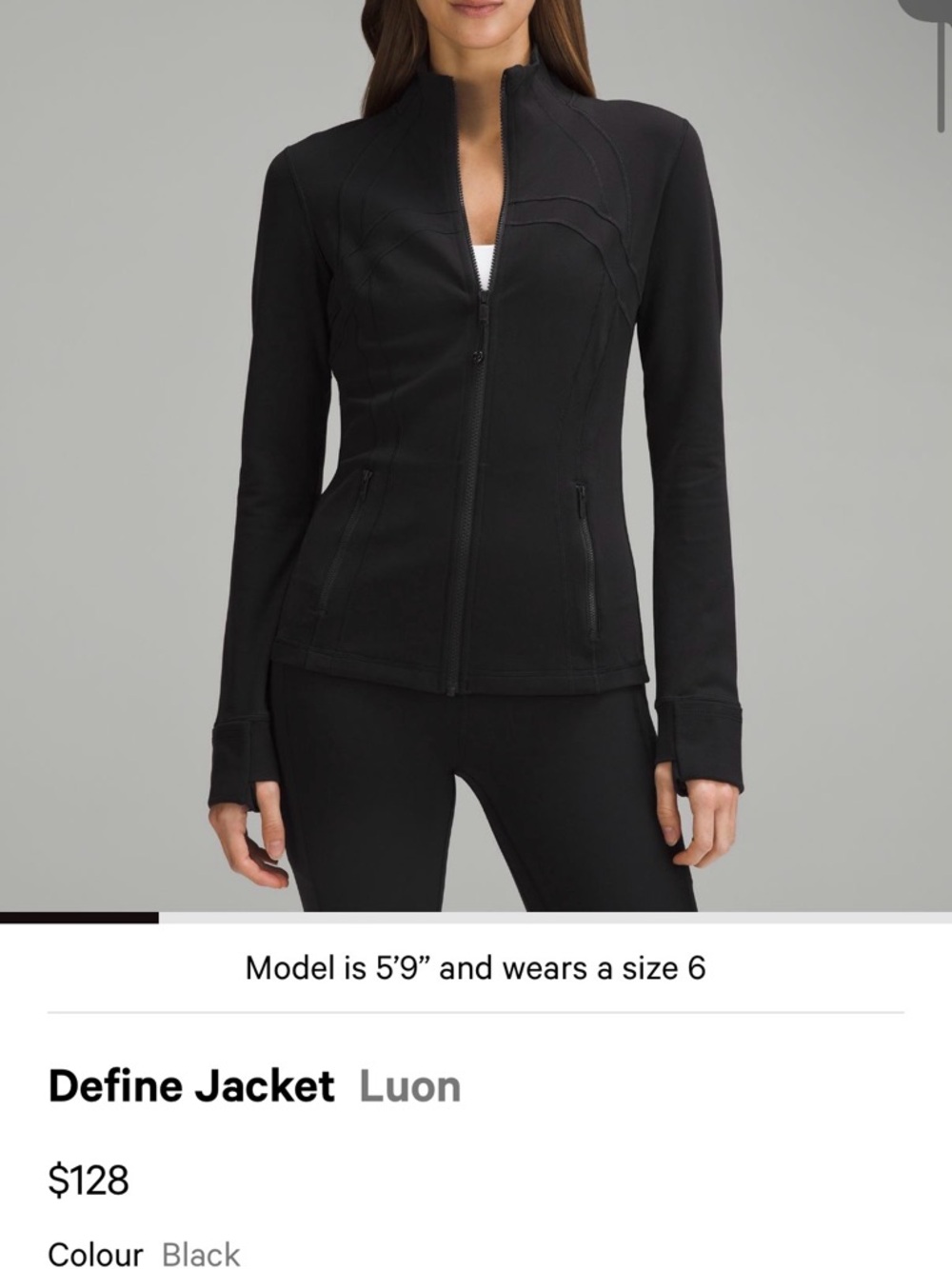 Lululemon Define Jacket
Luon in BLACK Size 2